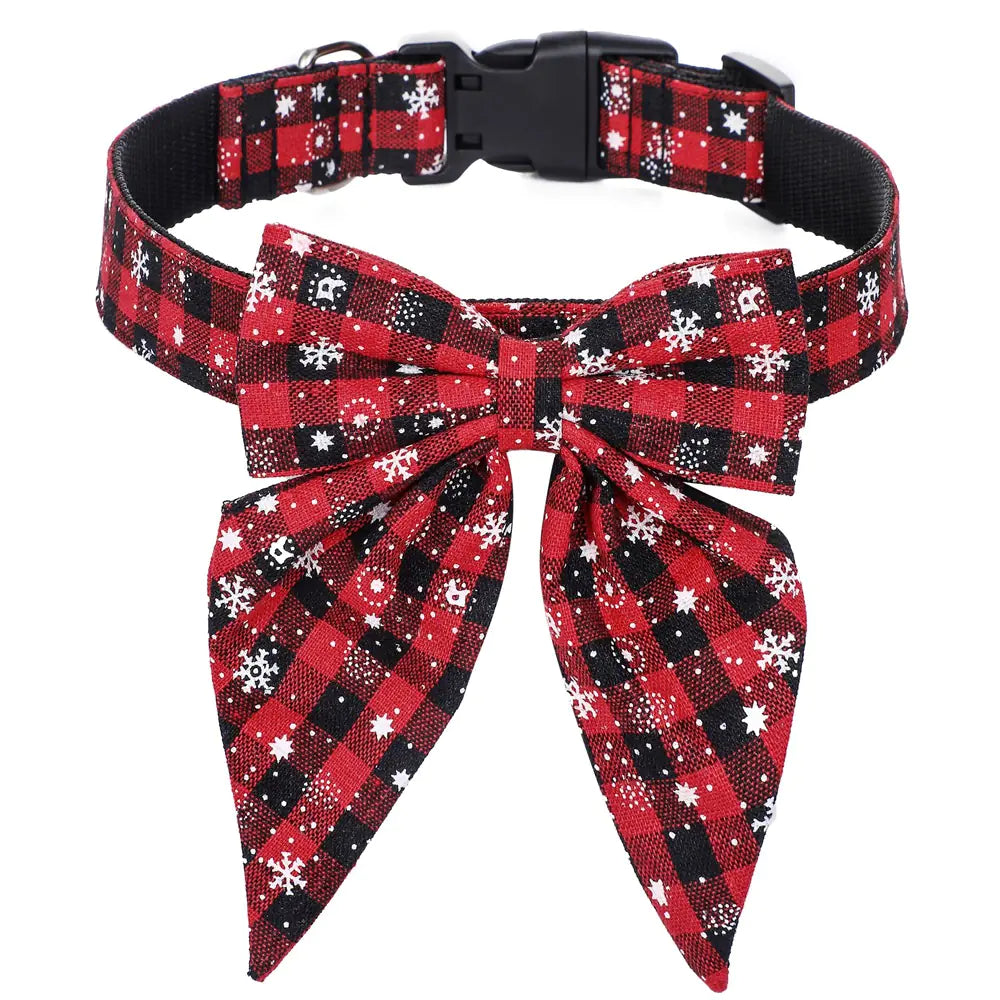 Christmas Dog Bow Pet Collar