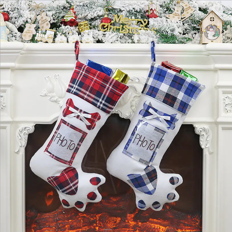 Puppy Paw Holiday Stocking