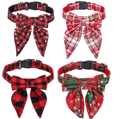 Christmas Dog Bow Pet Collar