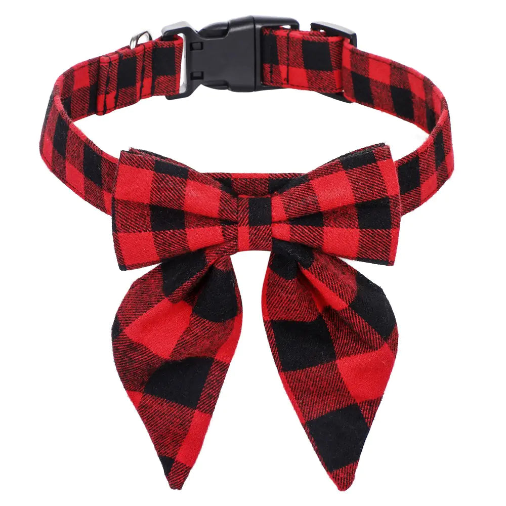 Christmas Dog Bow Pet Collar