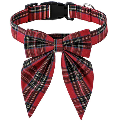 Christmas Dog Bow Pet Collar