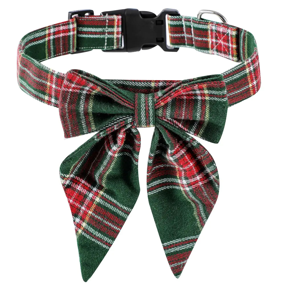 Christmas Dog Bow Pet Collar
