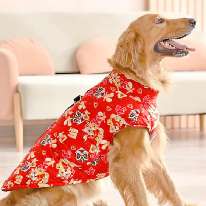 Christmas Dog Warm Cotton Vest